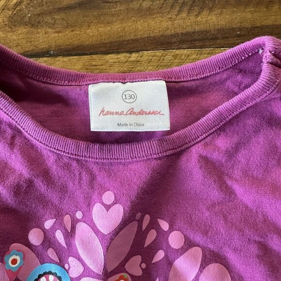 Hanna Andersson Girls' Size 8 130cm Long Sleeve Tee In a Pear Tree Graphic Print - Picture 4 of 5
